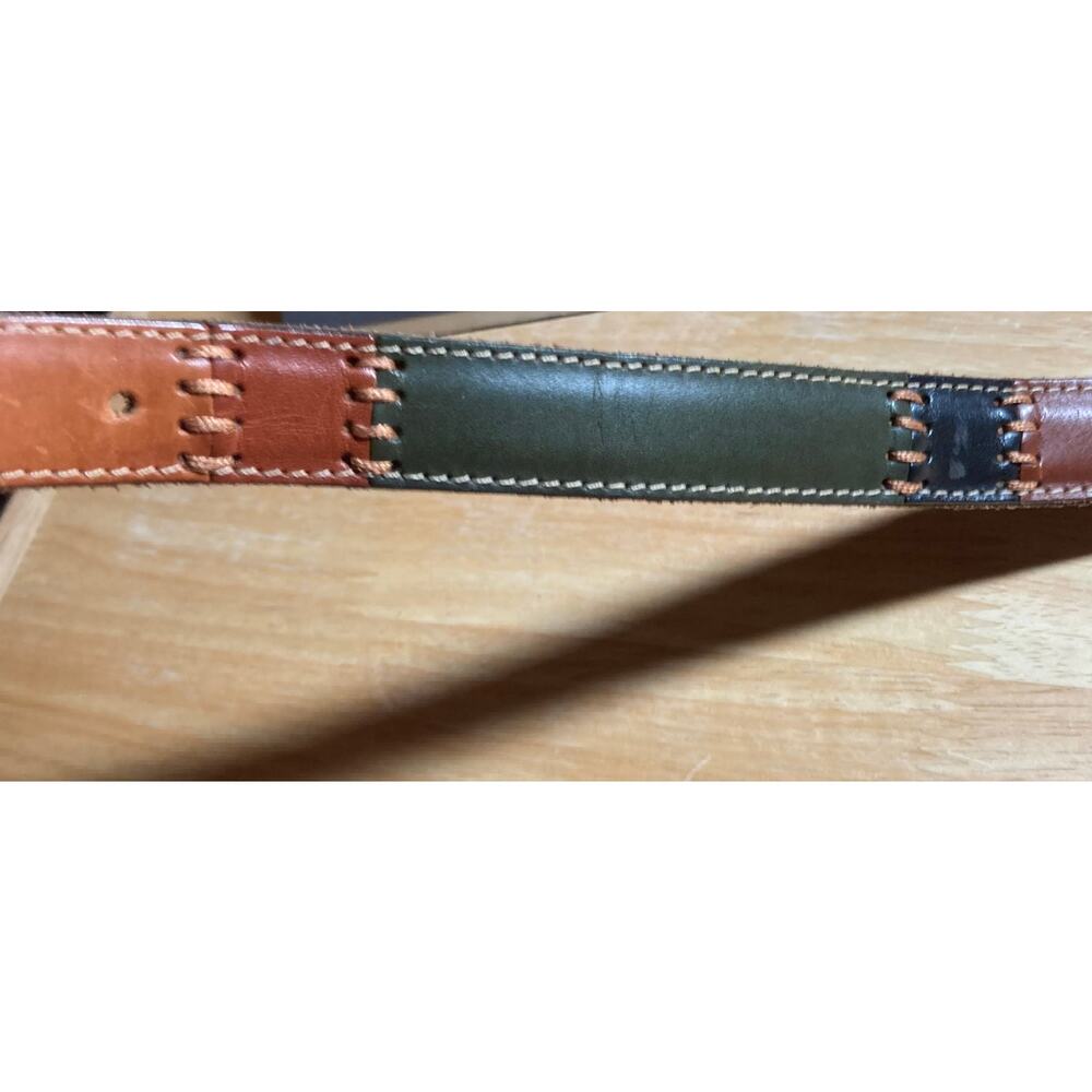 Fossil Large Multi Color Leather Belt Style Bt 14… - image 2